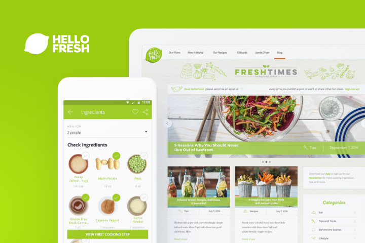 Hellofresh - our food delivery app development solution